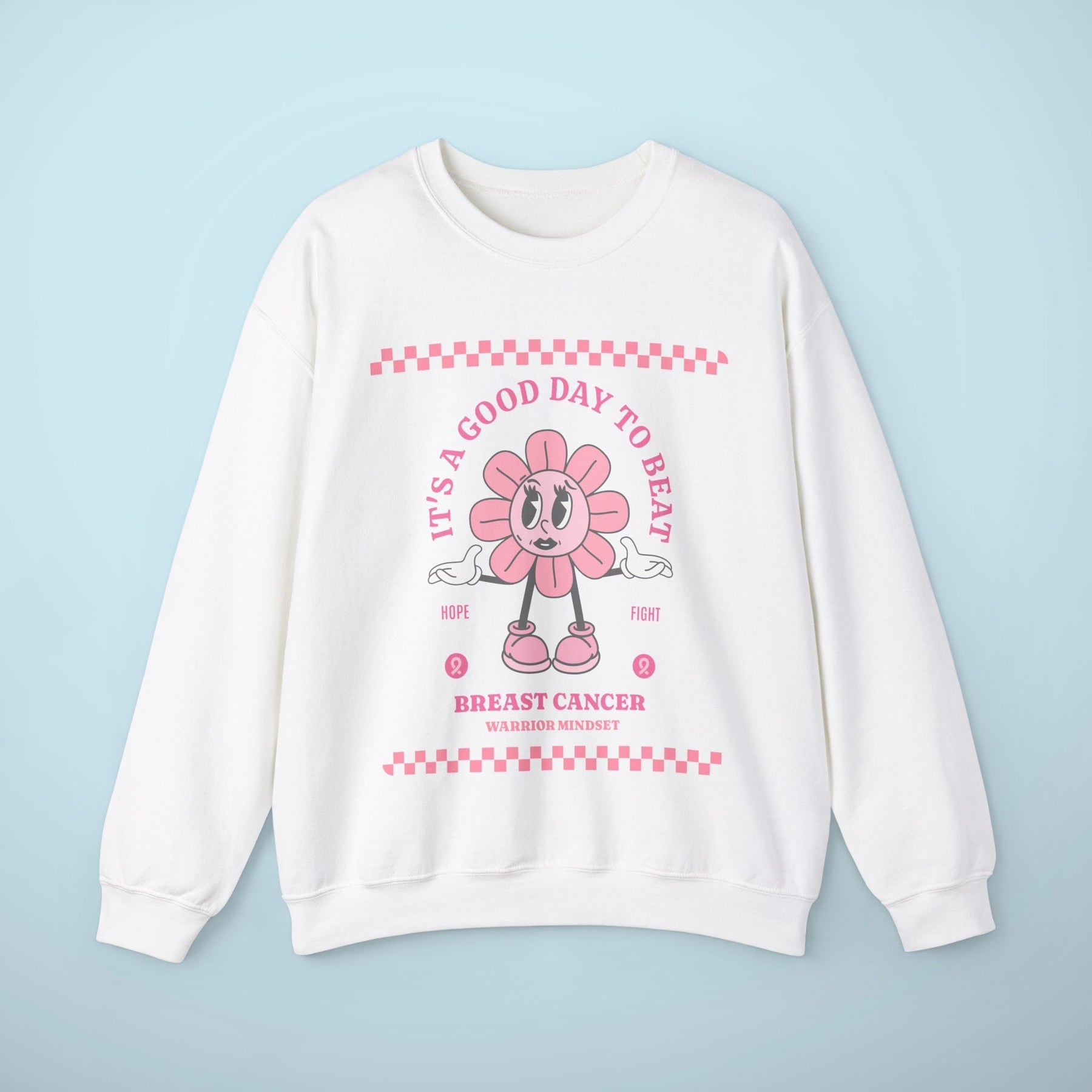 Retro Breast Cancer SweatShirt, It's a Good Day to Beat Cancer Sweater, Beat Cancer SweatShirt, Pink Ribbon Cancer SweatShirt,Cancer Warrior