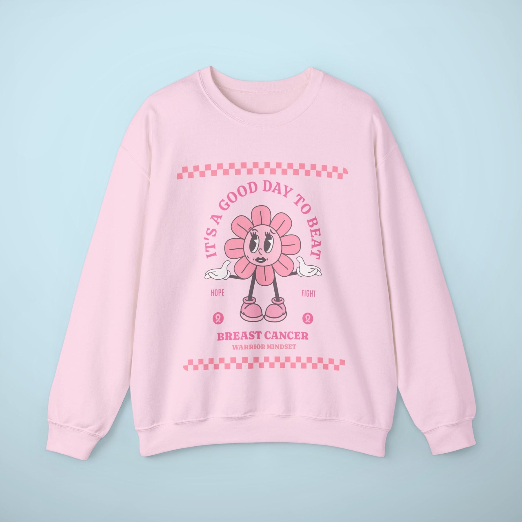 Retro Breast Cancer SweatShirt, It's a Good Day to Beat Cancer Sweater, Beat Cancer SweatShirt, Pink Ribbon Cancer SweatShirt,Cancer Warrior
