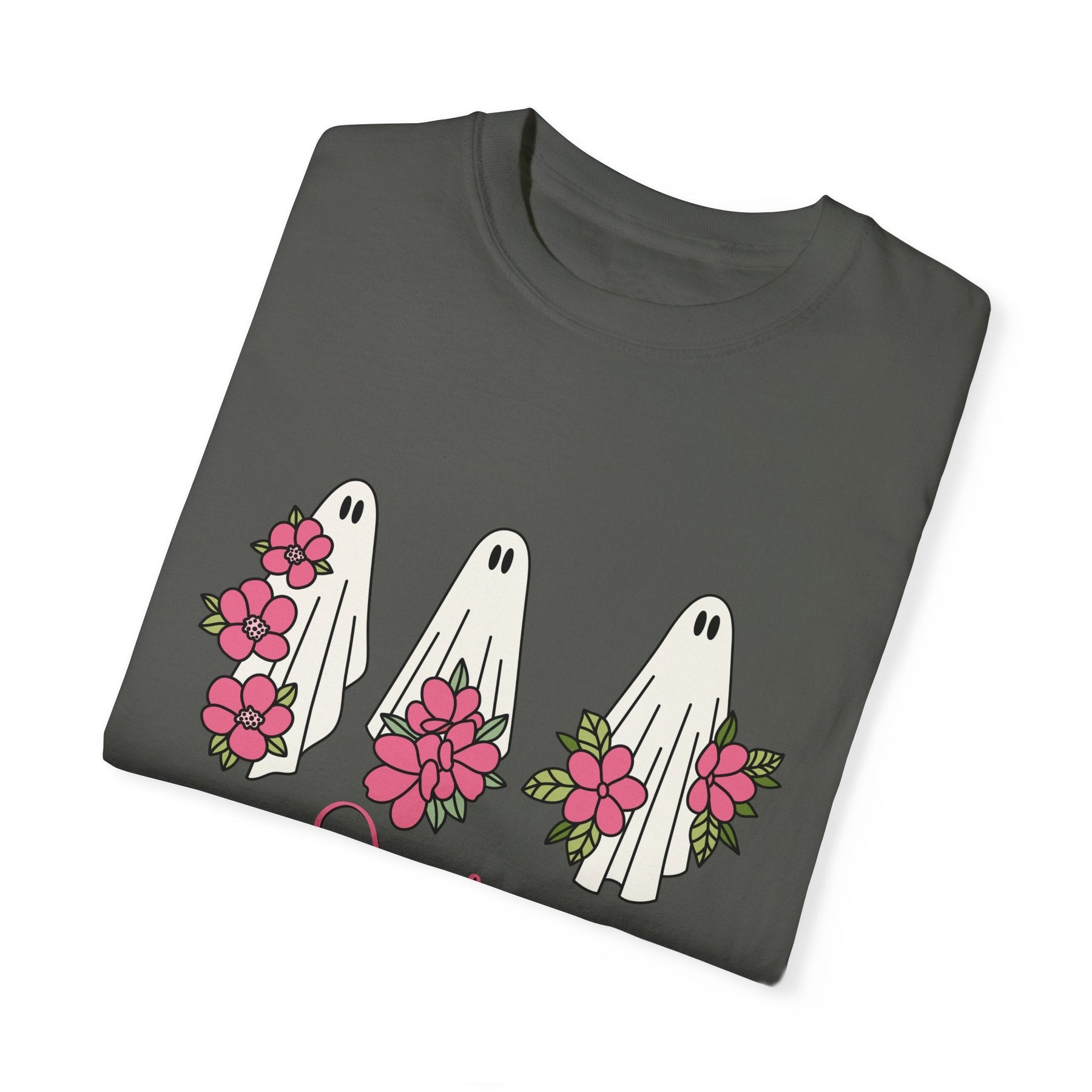 Cute Ghosts In October We Wear Pink Breast Cancer Shirt, Breast Cancer Awareness Shirt, We Wear Pink Shirt, Breast Cancer Comfort Colors Tee