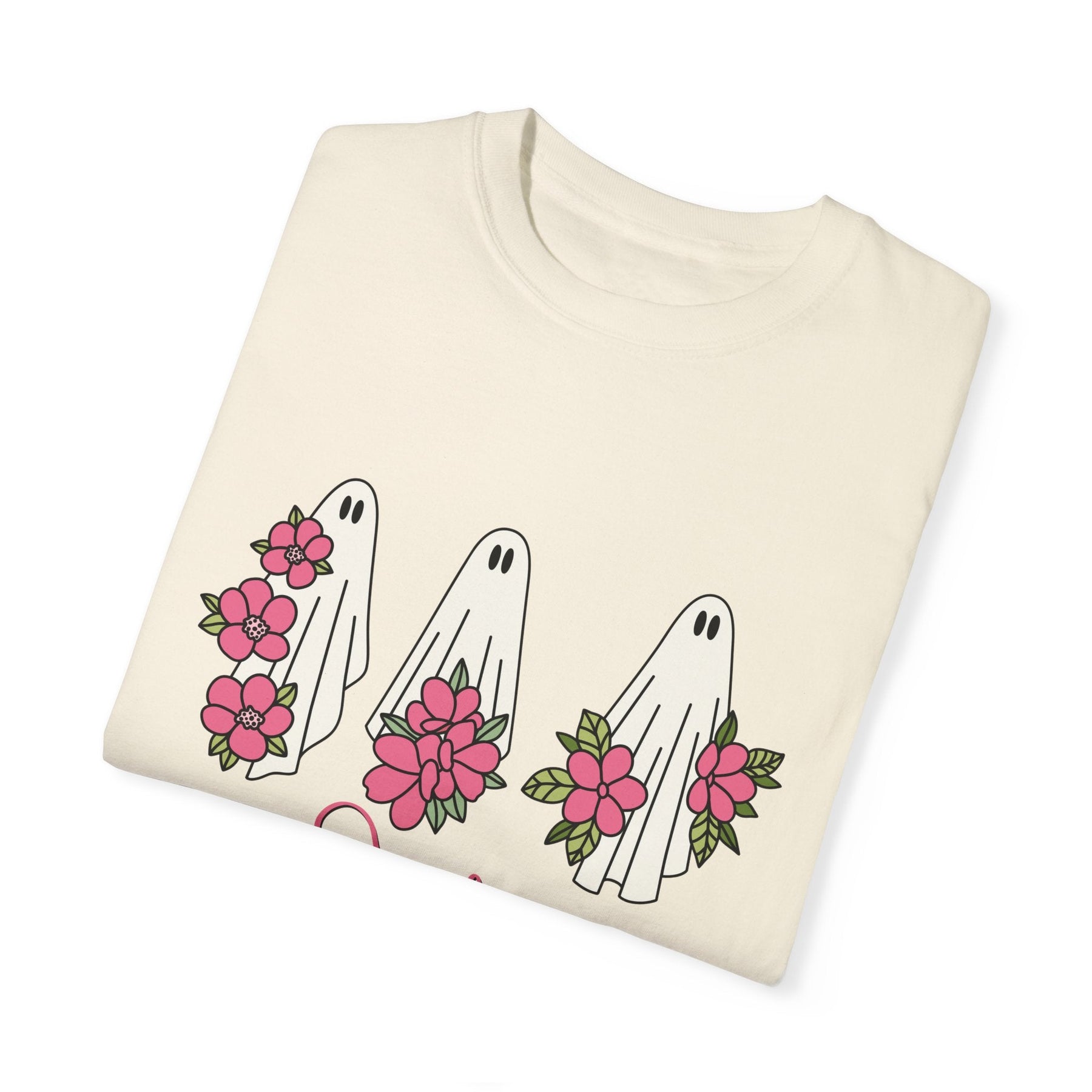 Cute Ghosts In October We Wear Pink Breast Cancer Shirt, Breast Cancer Awareness Shirt, We Wear Pink Shirt, Breast Cancer Comfort Colors Tee