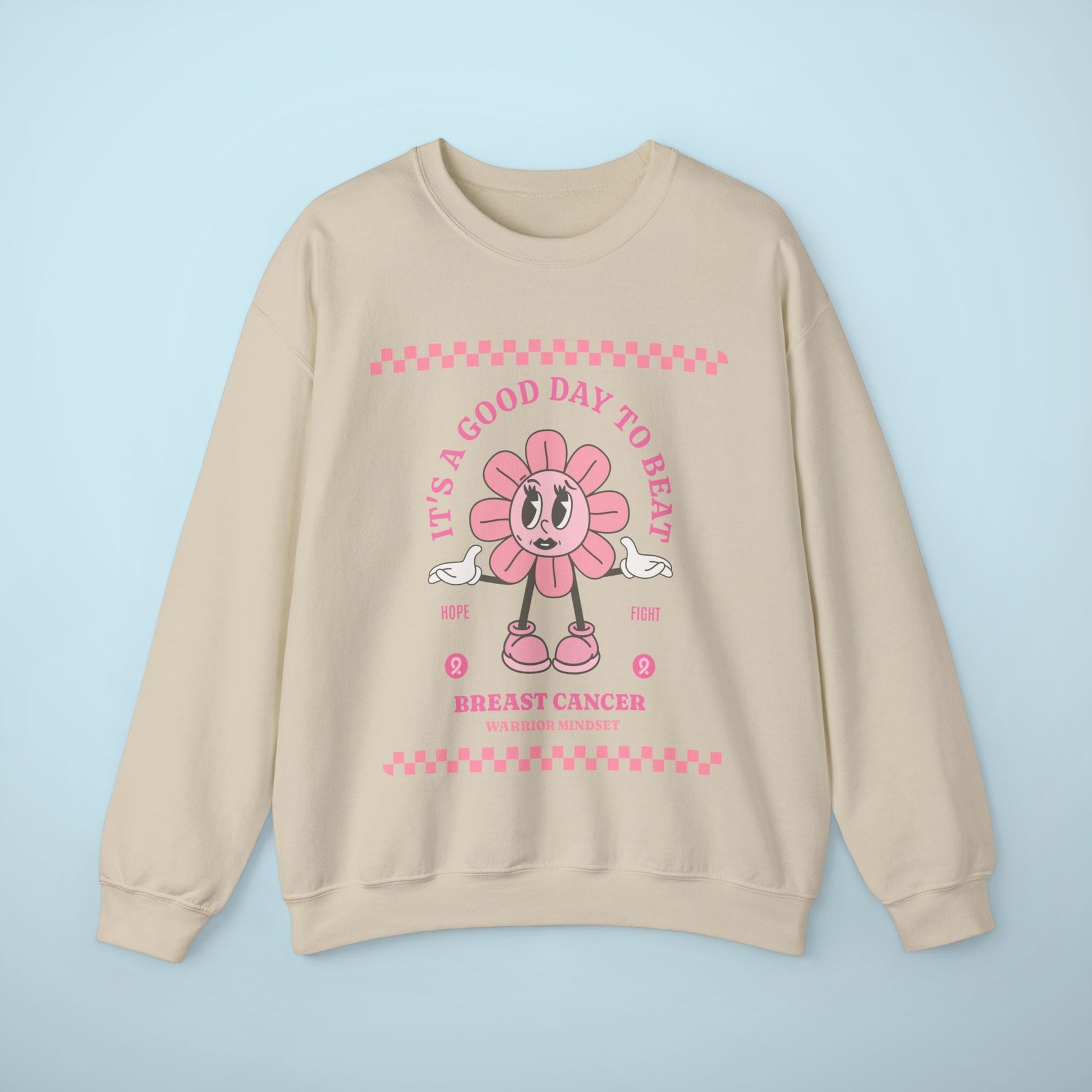 Retro Breast Cancer SweatShirt, It's a Good Day to Beat Cancer Sweater, Beat Cancer SweatShirt, Pink Ribbon Cancer SweatShirt,Cancer Warrior