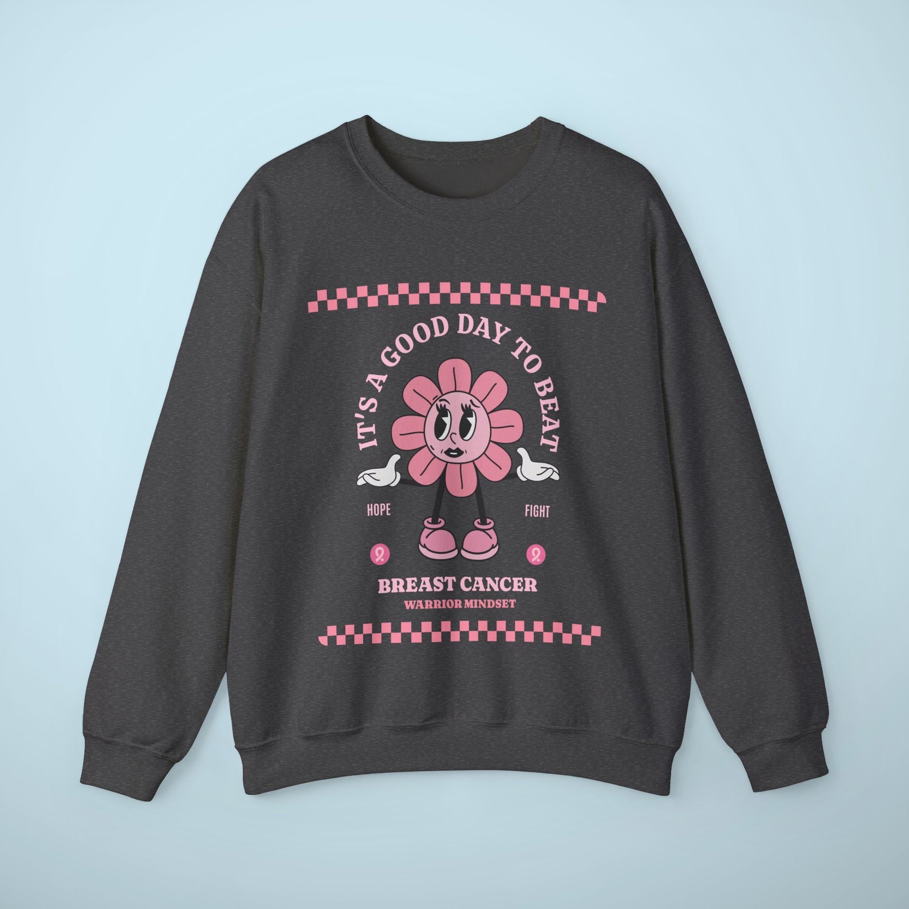 Retro Breast Cancer SweatShirt, It's a Good Day to Beat Cancer Sweater, Beat Cancer SweatShirt, Pink Ribbon Cancer SweatShirt,Cancer Warrior