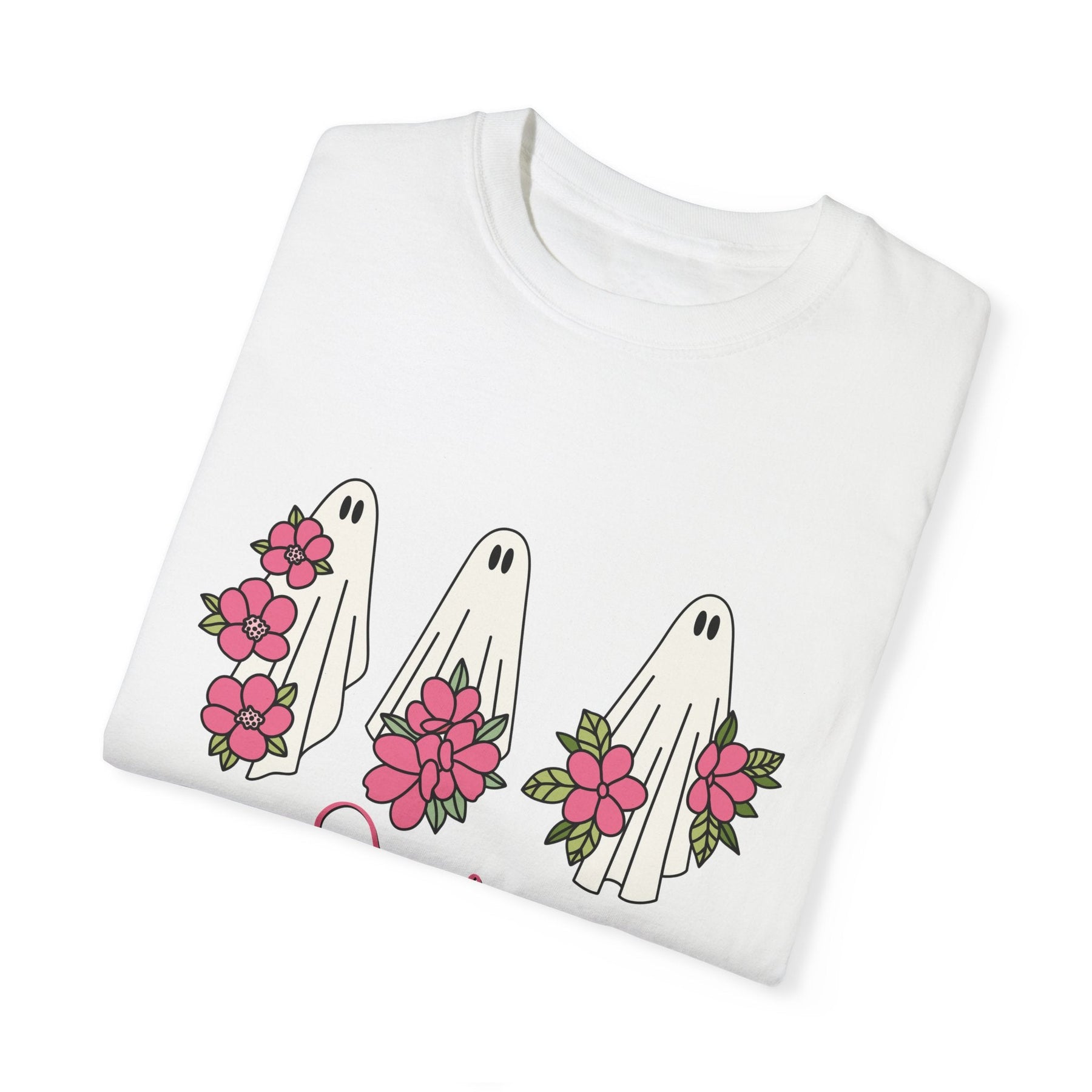Cute Ghosts In October We Wear Pink Breast Cancer Shirt, Breast Cancer Awareness Shirt, We Wear Pink Shirt, Breast Cancer Comfort Colors Tee